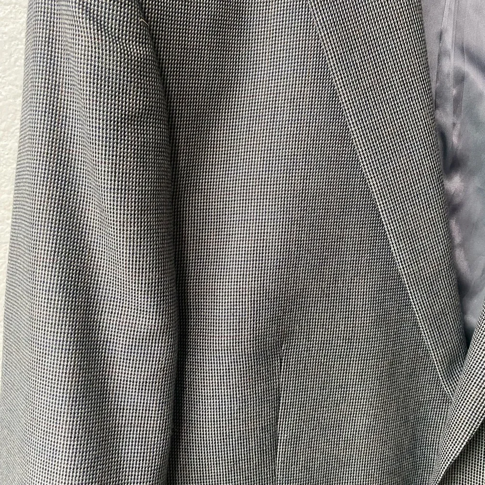 Lauren Ralph‎ Lauren Gray Brown Black Long Sport Coat Blazer Size 46 Regular